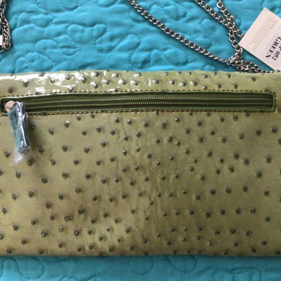 Olive and Green Blingy Clutch Bag - Picture 2 of 3